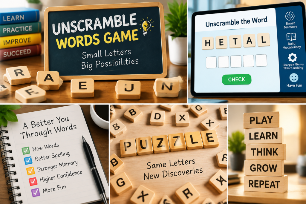 unscramble words game