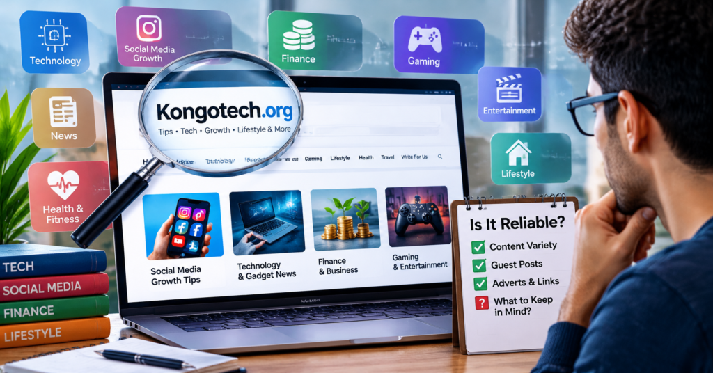 A clear guide to kongotech.org: its content categories, guest posting model, third-party reviews and tips for judging the site before you rely on it.